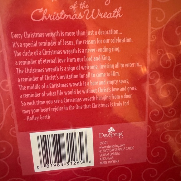 DaySpring: The Meaning of the Christmas Wreath Dip Bowl EUC/Original Box - Picture 7 of 7